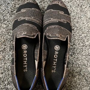 Rothy's | Loafer Black and Golden Shimmer